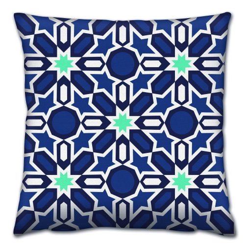Soft & Stylish Cushion (43 x 43 cm), 50% Cotton/50% Polyester, Washable & Ironable, Concealed Zip, Silicone Filling | Perfect for Home Decor & Comfort