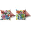 Soft & Stylish Cushion Set (2 Pieces), 43 x 43 cm | 50% Cotton & 50% Polyester, Washable, Ironable, Concealed Zip, Silicone Filling | Perfect for Home Decor