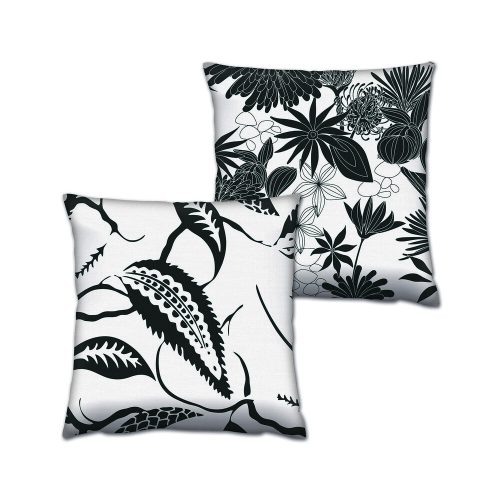 Soft & Stylish Cushion Set (2 Pieces), 43 x 43 cm | 50% Cotton & 50% Polyester, Washable, Ironable, Concealed Zip, Silicone Filling | Perfect for Home Decor
