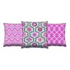 Soft & Stylish Cushion Set (3 Pieces), 43 x 43 cm | 50% Cotton & 50% Polyester, Washable & Ironable, Concealed Zip, Silicone Filling | Perfect for Home Decor