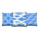 Soft & Stylish Cushion Set (3 Pieces), 43 x 43 cm | 50% Cotton & 50% Polyester, Washable & Ironable, Concealed Zip, Silicone Filling | Perfect for Home Decor