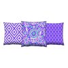 Soft & Stylish Cushion Set (3 Pieces), 43 x 43 cm | 50% Cotton & 50% Polyester, Washable & Ironable, Concealed Zip, Silicone Filling | Perfect for Home Decor