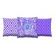Soft & Stylish Cushion Set (3 Pieces), 43 x 43 cm | 50% Cotton & 50% Polyester, Washable & Ironable, Concealed Zip, Silicone Filling | Perfect for Home Decor