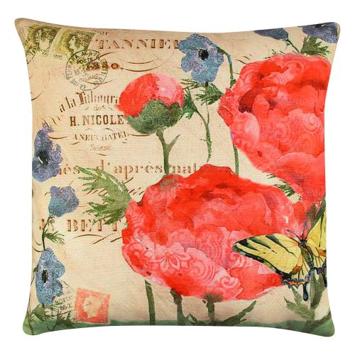 Soft & Stylish Cushion (43 x 43 cm), 50% Cotton/50% Polyester, Washable & Ironable, Concealed Zip, Silicone Filling | Perfect for Home Decor & Comfort