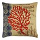 Soft & Stylish Cushion (43 x 43 cm), 50% Cotton/50% Polyester, Washable & Ironable, Concealed Zip, Silicone Filling | Perfect for Home Decor & Comfort