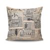 Stylish Cushion Cover 43x43 cm, 50% Cotton/50% Polyester, Washable & Ironable, Concealed Zip Closure | Perfect for Home Decor & Comfort
