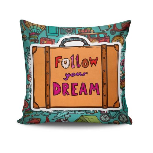 Stylish Cushion Cover 43x43 cm, 50% Cotton/50% Polyester, Washable & Ironable, Concealed Zip Closure | Perfect for Home Decor & Comfort