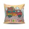 Stylish Cushion Cover 43x43 cm, 50% Cotton/50% Polyester, Washable & Ironable, Concealed Zip Closure | Perfect for Home Decor & Comfort