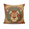 Stylish Cushion Cover 43x43 cm, 50% Cotton/50% Polyester, Washable & Ironable, Concealed Zip Closure | Perfect for Home Decor & Comfort