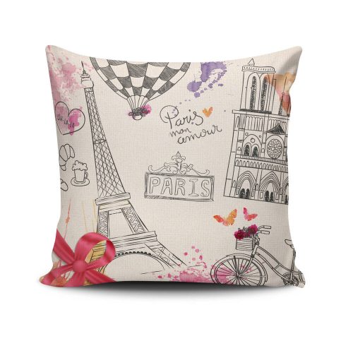 Soft & Stylish Cushion (43 x 43 cm), 50% Cotton/50% Polyester, Machine Washable, Ironable, Silicone Filling, Concealed Zip | Perfect for Home Decor