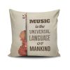 Stylish Cushion Cover 43x43 cm, 50% Cotton/50% Polyester, Washable & Ironable, Concealed Zip Closure | Perfect for Home Decor & Comfort