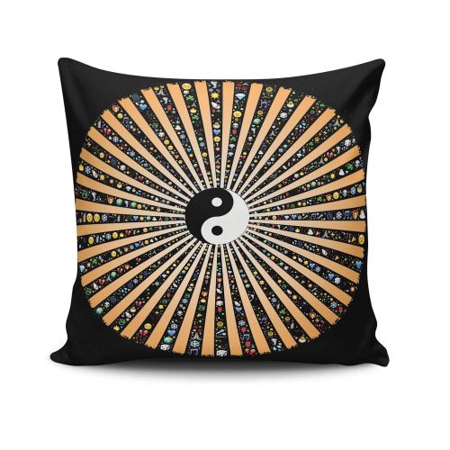 Soft & Stylish Cushion (43 x 43 cm), 50% Cotton/50% Polyester, Machine Washable, Ironable, Silicone Filling, Concealed Zip | Perfect for Home Decor