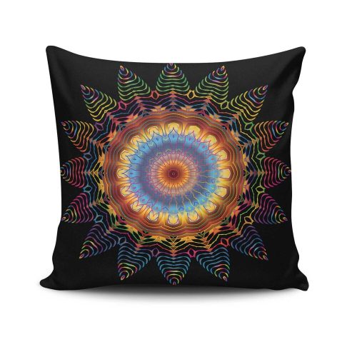 Soft & Stylish Cushion (43 x 43 cm), 50% Cotton/50% Polyester, Machine Washable, Ironable, Silicone Filling, Concealed Zip | Perfect for Home Decor