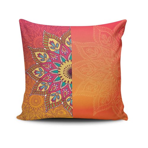 Stylish Cushion Cover 43x43 cm, 50% Cotton/50% Polyester, Washable & Ironable, Concealed Zip Closure | Perfect for Home Decor & Comfort