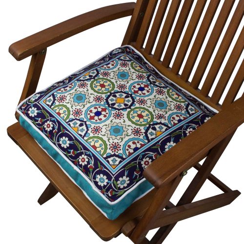 Soft & Stylish Cushion (42 x 42 cm), 50% Cotton/50% Polyester, Washable & Ironable, Concealed Zip, Silicone Filling | Perfect for Home Decor & Comfort