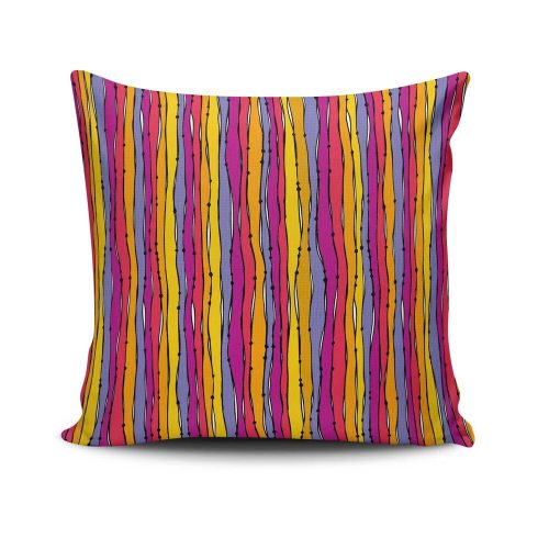 Stylish Cushion Cover 43x43 cm, 50% Cotton/50% Polyester, Washable & Ironable, Concealed Zip Closure | Perfect for Home Decor & Comfort