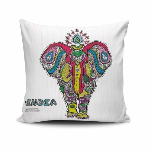 Stylish Cushion Cover 43x43 cm, 50% Cotton/50% Polyester, Washable & Ironable, Concealed Zip Closure | Perfect for Home Decor & Comfort