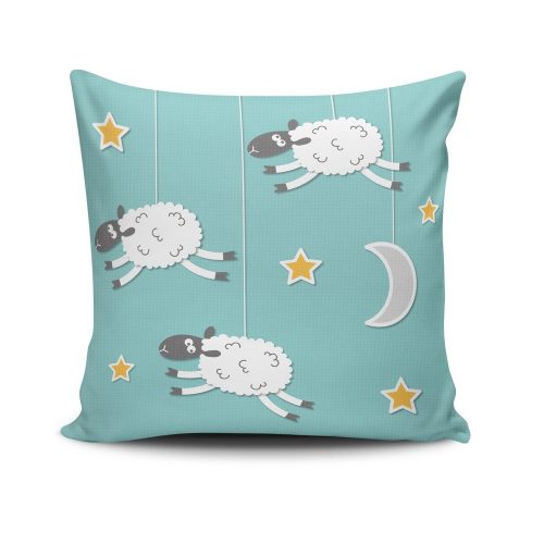 Stylish Cushion Cover 43x43 cm, 50% Cotton/50% Polyester, Washable & Ironable, Concealed Zip Closure | Perfect for Home Decor & Comfort