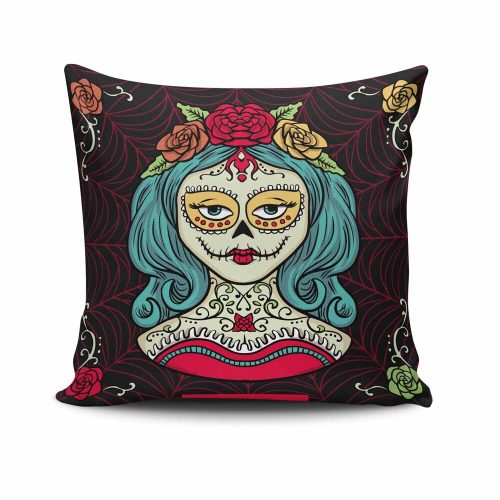 Stylish Cushion Cover 43x43 cm, 50% Cotton/50% Polyester, Washable & Ironable, Concealed Zip Closure | Perfect for Home Decor & Comfort