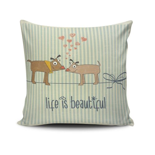 Stylish Cushion Cover 43x43 cm, 50% Cotton/50% Polyester, Washable & Ironable, Concealed Zip Closure | Perfect for Home Decor & Comfort