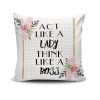 Stylish Cushion Cover 43x43 cm, 50% Cotton/50% Polyester, Washable & Ironable, Concealed Zip Closure | Perfect for Home Decor & Comfort