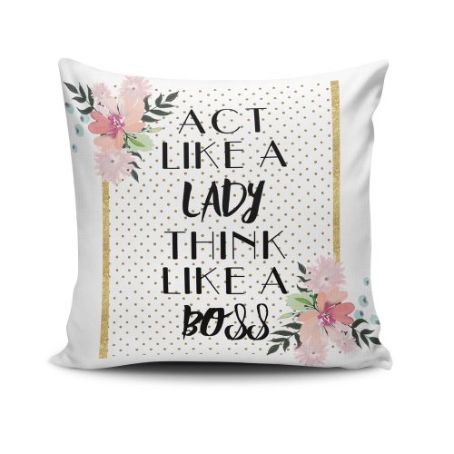 Stylish Cushion Cover 43x43 cm, 50% Cotton/50% Polyester, Washable & Ironable, Concealed Zip Closure | Perfect for Home Decor & Comfort