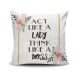 Stylish Cushion Cover 43x43 cm, 50% Cotton/50% Polyester, Washable & Ironable, Concealed Zip Closure | Perfect for Home Decor & Comfort