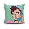 Stylish Cushion Cover 43x43 cm, 50% Cotton/50% Polyester, Washable & Ironable, Concealed Zip Closure | Perfect for Home Decor & Comfort