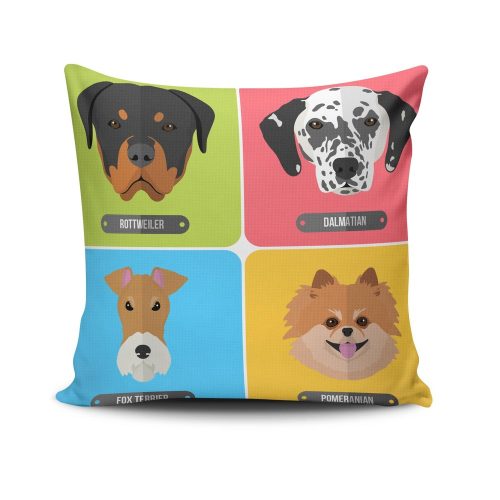 Stylish Cushion Cover 43x43 cm, 50% Cotton/50% Polyester, Washable & Ironable, Concealed Zip Closure | Perfect for Home Decor & Comfort