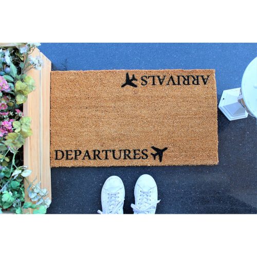 Durable Coco Doormat, 70 x 40 cm, Brown & Black | 100% Coconut Fiber | Eco-Friendly, Stylish Entryway Mat for Home & Office Use