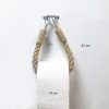 Modern Mustard Toilet Paper Holder, 100% Metal & Rope, Wall-Mounted, 14 x 22 x 3 cm | Rustic & Humorous Design, Perfect for Any Bathroom