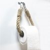 Modern Mustard Toilet Paper Holder, 100% Metal & Rope, Wall-Mounted, 14 x 22 x 3 cm | Rustic & Humorous Design, Perfect for Any Bathroom