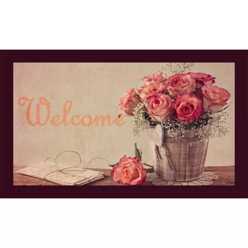 Durable PVC Doormat, 45 x 70 cm | 50% Nonwoven Felt & 50% PVC | Ideal for Indoor/Outdoor Use, Stylish & Functional Entryway Solution