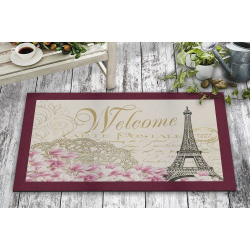 Durable PVC Doormat, 45 x 70 cm | 50% Nonwoven Felt & 50% PVC | Ideal for Indoor/Outdoor Use, Stylish & Functional Entryway Solution