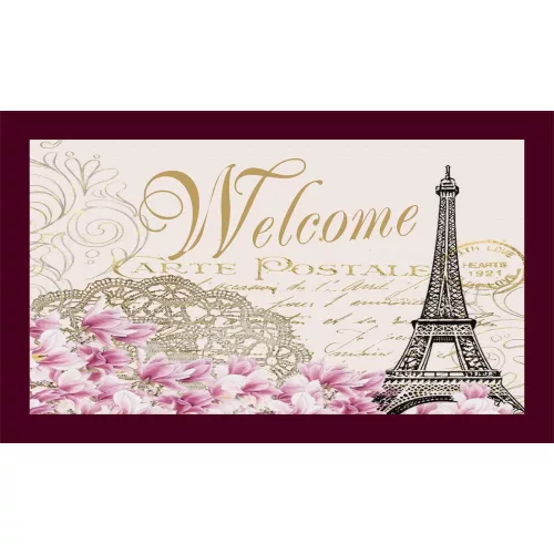 Durable PVC Doormat, 45 x 70 cm | 50% Nonwoven Felt & 50% PVC | Ideal for Indoor/Outdoor Use, Stylish & Functional Entryway Solution