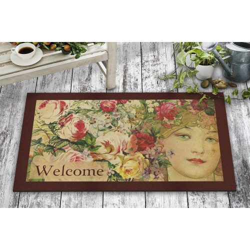 Durable PVC Doormat, 45 x 70 cm | 50% Nonwoven Felt & 50% PVC | Ideal for Indoor/Outdoor Use, Stylish & Functional Entryway Solution