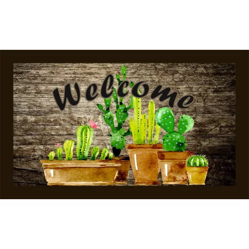 Durable PVC Doormat, 45 x 70 cm | 50% Nonwoven Felt & 50% PVC | Ideal for Indoor/Outdoor Use, Stylish & Functional Entryway Solution