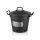 Durable Galvanized Bucket, Black, 35 x 29 x 38 cm | 100% Galvanized Steel for Rust Resistance | Ideal for Gardening, Cleaning & Storage