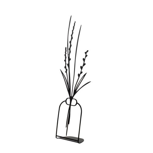 Stylish Black Decorative Object, 19 x 44 cm | 100% Metal, 1.5 mm Thickness | Perfect Accent for Modern Home Decor & Office Spaces