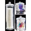 Transparent Acrylic Make-Up Organizer Set (3 Pieces) | 9x9x6 cm, 6x6x17 cm, 10x9x7 cm | Stylish & Functional Storage for Cosmetics & Accessories