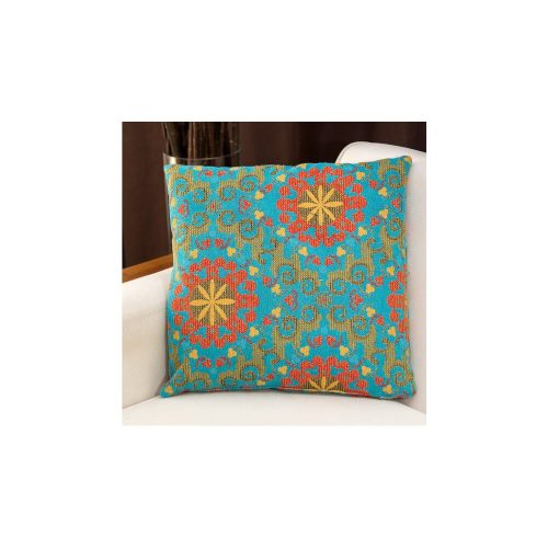 Blue Polycotton Cushion, 15 x 45 x 15 cm | 100% Machine Washable at 30°C | Fiber Filling & Removable Cover | Perfect for Home Decor & Comfort