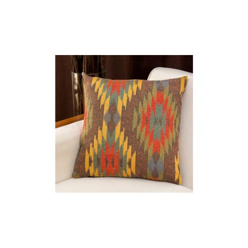 Premium Brown Cushion, 15 x 45 x 15 cm | 100% Polycotton, Machine Washable at 30°C | Soft Fiber Filling & Removable Cover for Comfort & Style