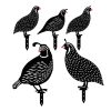 Decorative Garden Metal Accessory Set (5 Pieces), Black, Various Sizes | 100% Metal, Thickness: 1.2 mm | Stylish & Durable Garden Décor for Any Outdoor Space