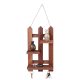Elegant Wooden Key Holder, Walnut Color, 40 x 23 x 9 cm | Decorative Keychain Organizer | Stylish & Functional for Home Entryway & Office
