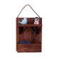 Elegant Wooden Key Holder with Pocket, Walnut Color, 31 x 24 x 8 cm | Durable Wooden Body | Perfect for Organizing Keys in Style