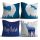 Premium Cushion Set (4 Pieces), 43 x 43 cm, 50% Cotton/50% Polyester | Digital Print, Machine Washable at 30°C | Stylish Comfort for Home Decor
