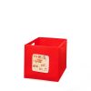 Stylish Red Felt Basket, 30 x 30 x 33 cm | 100% Felt Material | Perfect for Organizing Home, Office & Kids' Rooms | Durable & Chic Storage Solution