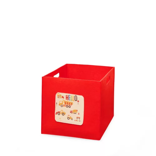 Stylish Red Felt Basket, 30 x 30 x 33 cm | 100% Felt Material | Perfect for Organizing Home, Office & Kids' Rooms | Durable & Chic Storage Solution