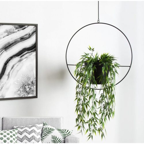 Stylish Black Metal Jardiniere, 25 x 25 x 25 cm | 100% Durable Metal | Perfect for Indoor & Outdoor Plants, Elegant Design for Home Décor