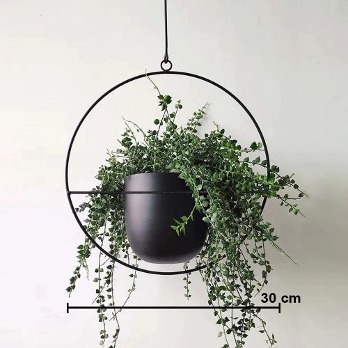 Stylish Black Metal Jardiniere, 25 x 25 x 25 cm | 100% Durable Metal | Perfect for Indoor & Outdoor Plants, Elegant Design for Home Décor